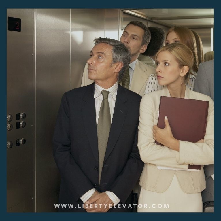 People stuck in an elevator