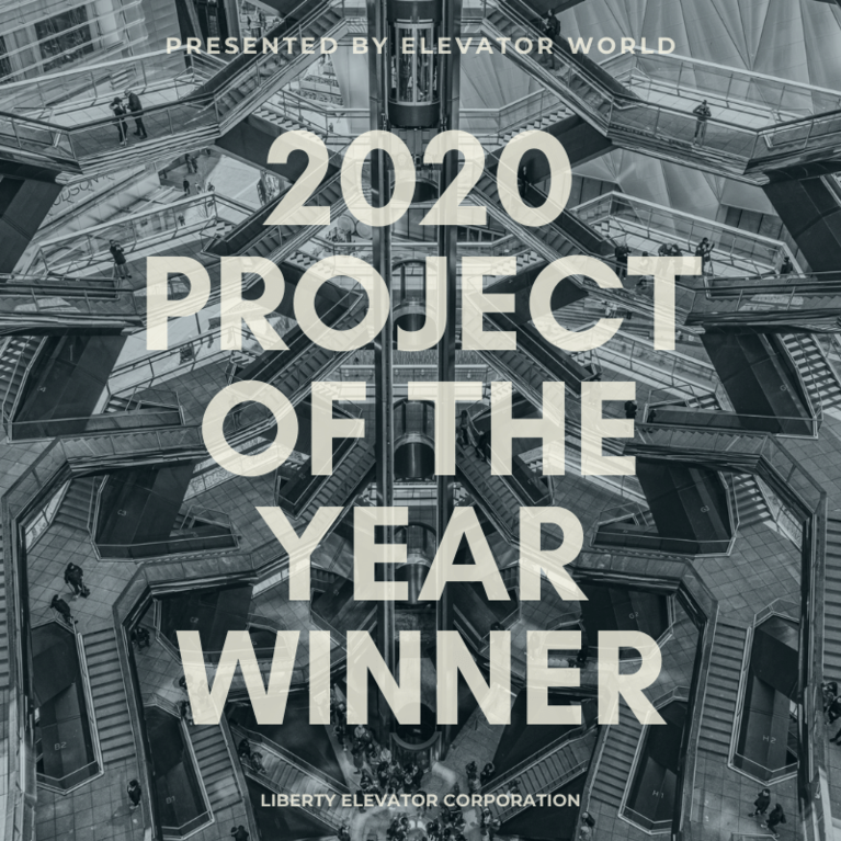 2020 elevator project of the year winner for the vessel at Hudson yards, installed by liberty elevator corporation