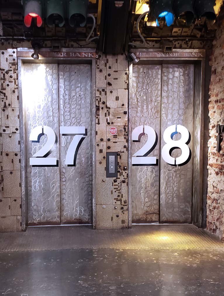 Chelsea Market is home to some of the most unique elevators in New York City, converted from old freight lifts